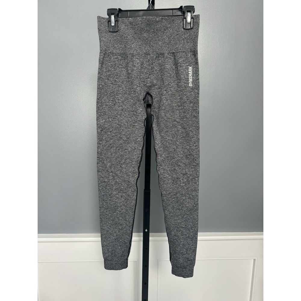 Gymshark Adapt Seamless Marl Leggings - Black/Dark Grey - Women's Size S‎
